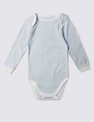 Blue Stripe Long Sleeve Bodysuit &#40;3-8 Years&#41;